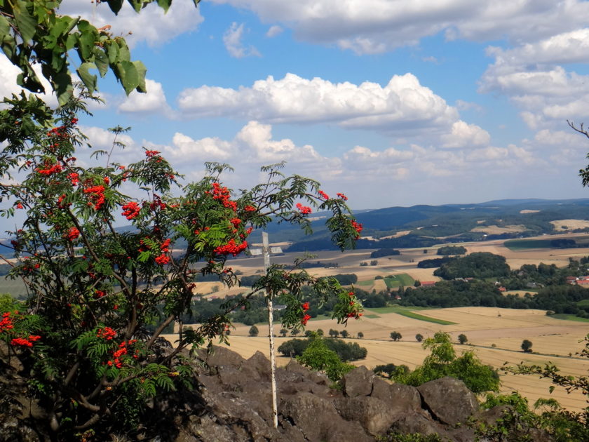 Na szczycie Ostrzycy Proboszczowickiej.