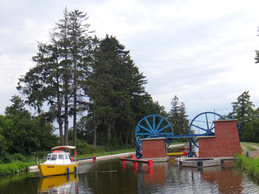 Pochylnia Oleśnica z pokładu hausbota